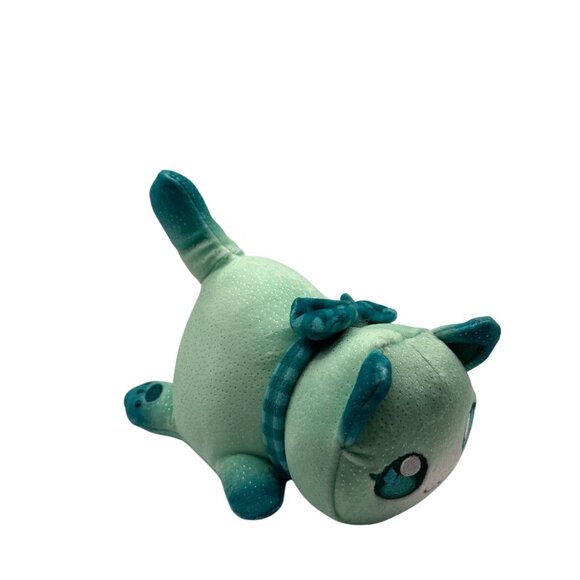 Aphmau 2024 MeeMeows Kim Cat 6" plush Glitter Edition Green Teal Sparkly - Picture 3 of 8